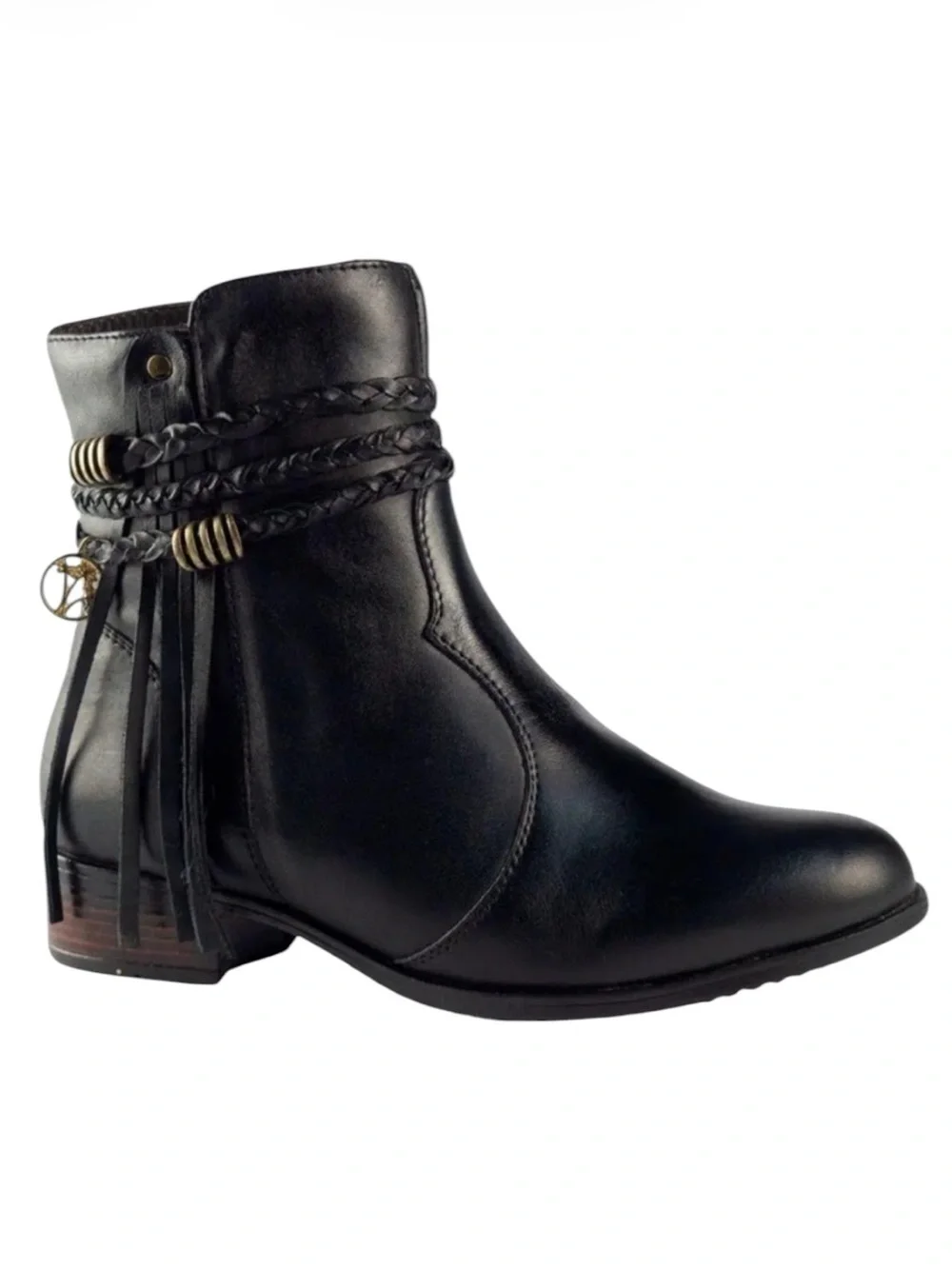 Sandro Moscoloni For Her Black Leather Ankle Boots Size 7 NEW